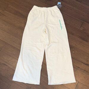 Grayson Threads White/Cream Wide-Leg Lounge Pants Medium NWT